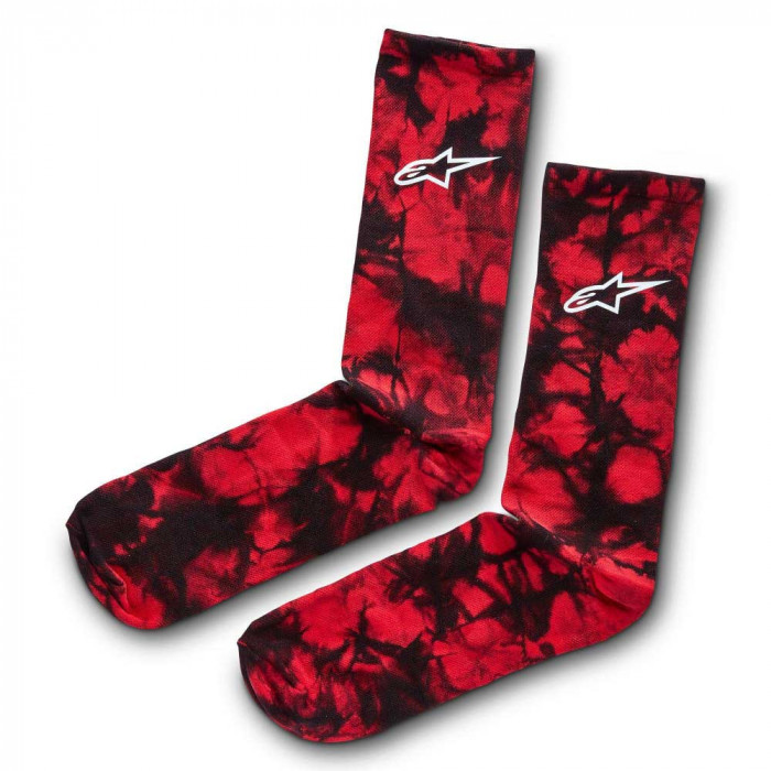 Носки Alpinestars ASTAR TIE DYE SOCKS, красный, размер M