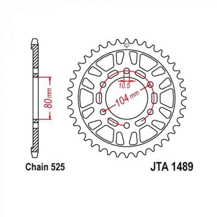 Звезда цепного привода JT JTA1489.43