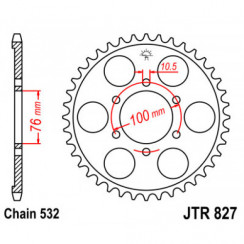 Звезда цепного привода JT JTR827.42