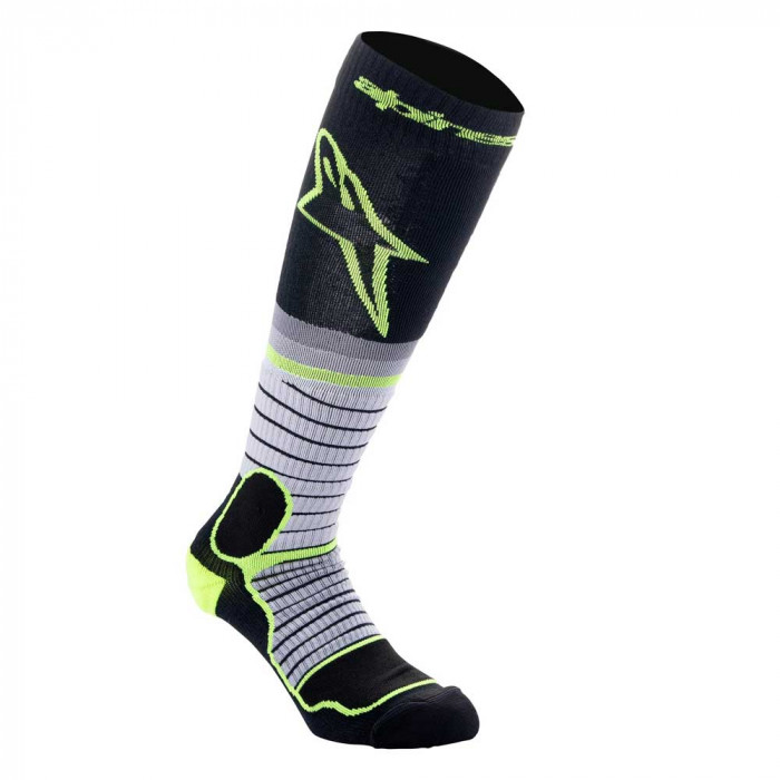 Носки Alpinestars MX PRO SOCKS, черно-серо-желтый, размер S