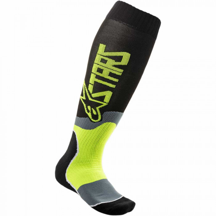 Носки Alpinestars MX PLUS 2 SOCKS, черно-желтый вентиляция, размер S