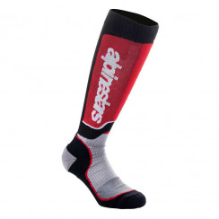Носки Alpinestars MX PLUS SOCKS, черно-серо-красный, размер L