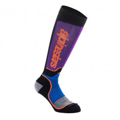 Носки Alpinestars MX PLUS SOCKS, черно-сине-фиолетовый, размер M