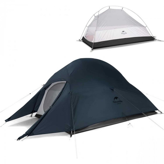 Палатка 1-местная Naturehike Сloud Up Ultra-Light 1 NH18T010-T с ковриком, Цвет синий