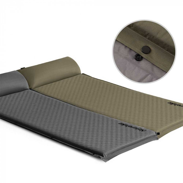 Коврик c подушкой самонадувной Naturehike CNK2300DZ014 D01, зеленый