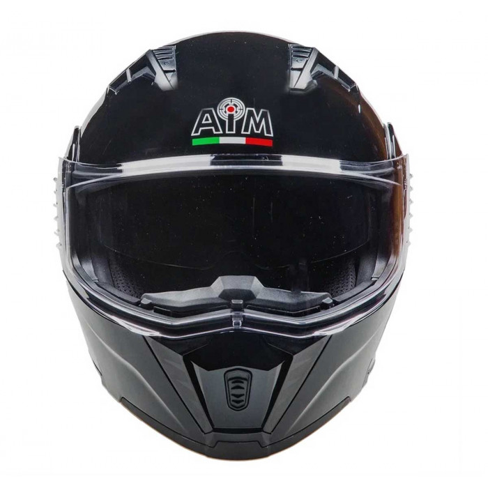 Мотошлем AiM JK906 Glossy, чёрный, XS