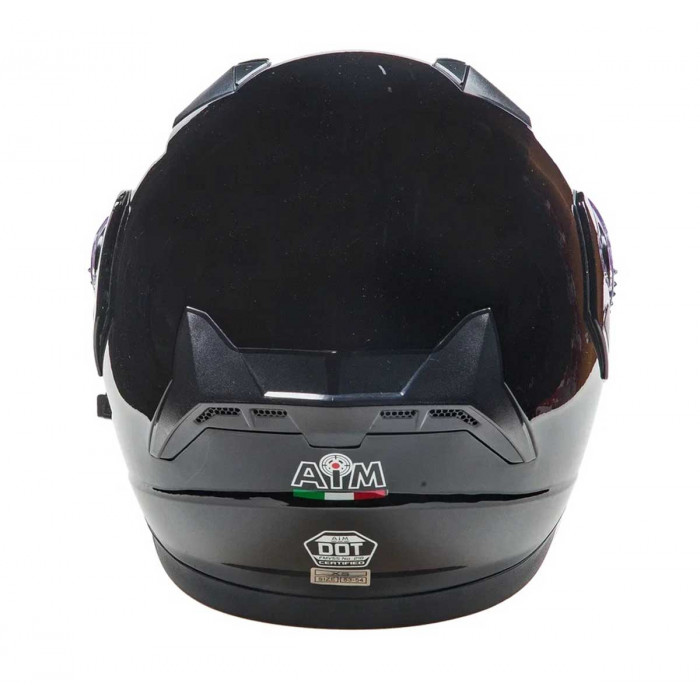 Мотошлем AiM JK906 Glossy, чёрный, XS