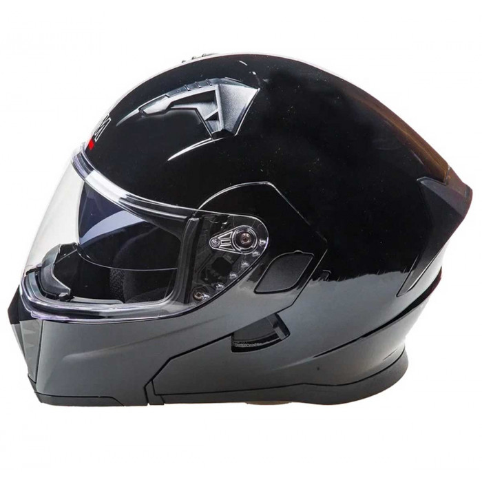 Мотошлем AiM JK906 Glossy, чёрный, XS
