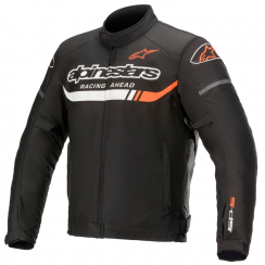 Мотокуртка Alpinestars T-SP S Ignition Waterproof, черно-флуоресцентно красный, размер S