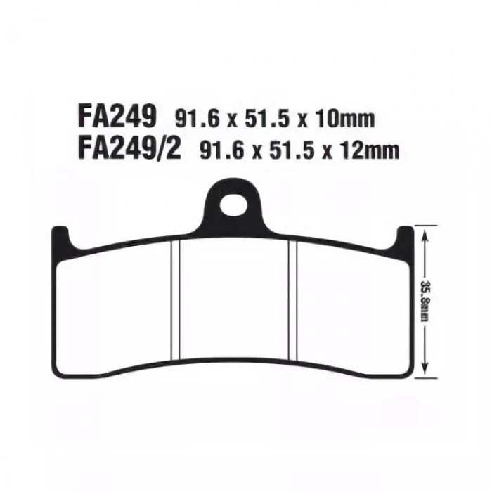 Тормозные колодки органические EBC FA249