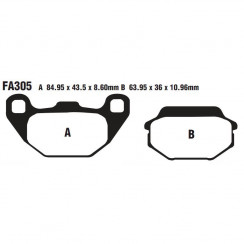 Тормозные колодки органические EBC FA305