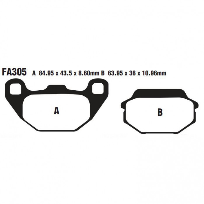 Тормозные колодки органические EBC FA305