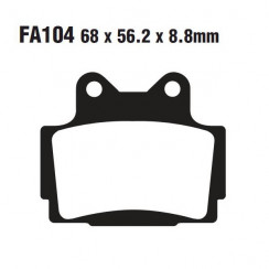 Тормозные колодки органические EBC FA104