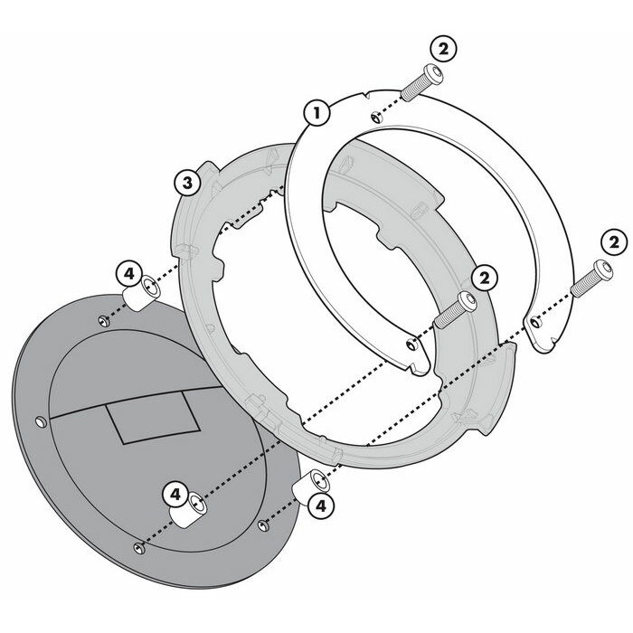 Крепеж GIVI BF04 TANKLOCK сумки на бак мотоцикла Kaw ER-6n / ER-6f 650 (09-11) Z 750 (07 > 14)