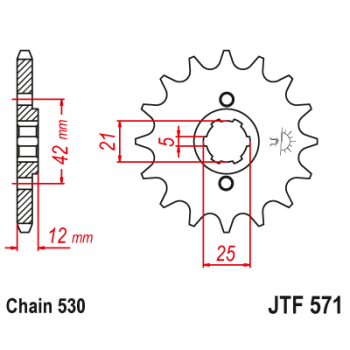 Звезда цепного привода JT JTF571.15