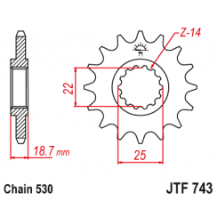 Звезда цепного привода JT JTF743.15