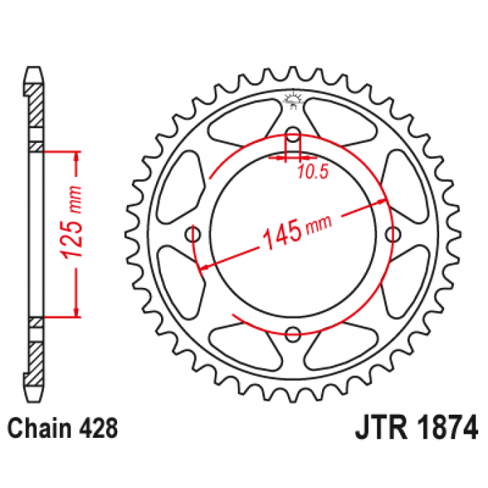 Звезда цепного привода JT JTR1874.56