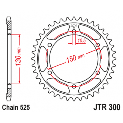 Звезда цепного привода JT JTR300.49