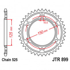 Звезда цепного привода JT JTR899.42ZBK