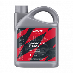 Моторное масло LAVR RIDE QUADRO 4Т 5W40 SM, 4 л