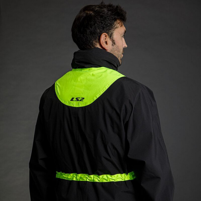 Мотокуртка дождевая LS2 X-RAIN JACKET, черно-желтый, размер XL/2XL