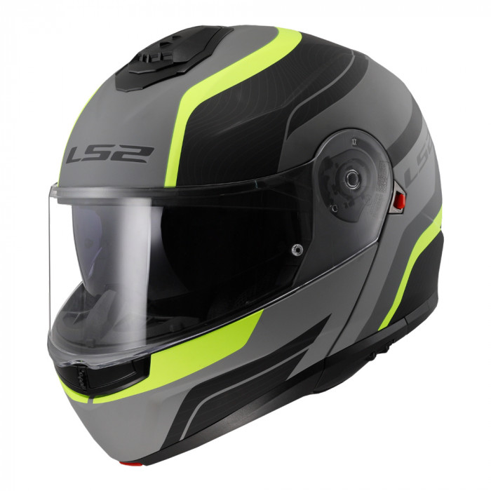 Мотошлем LS2 FF908 STROBE II MONZA, матовый черно-желтый, размер S