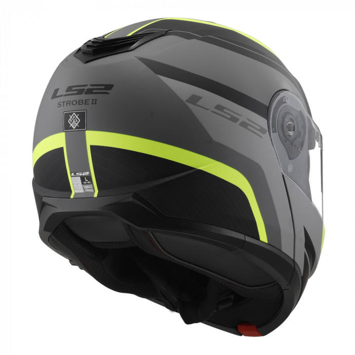 Мотошлем LS2 FF908 STROBE II MONZA, матовый черно-желтый, размер S