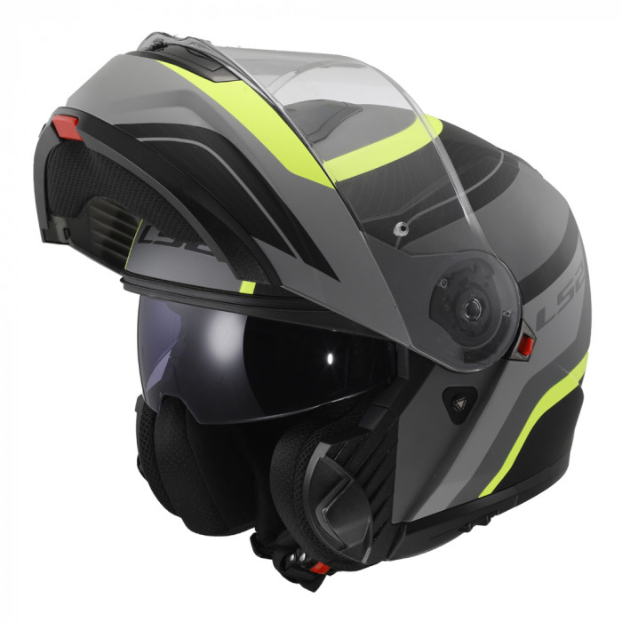 Мотошлем LS2 FF908 STROBE II MONZA, матовый черно-желтый, размер S