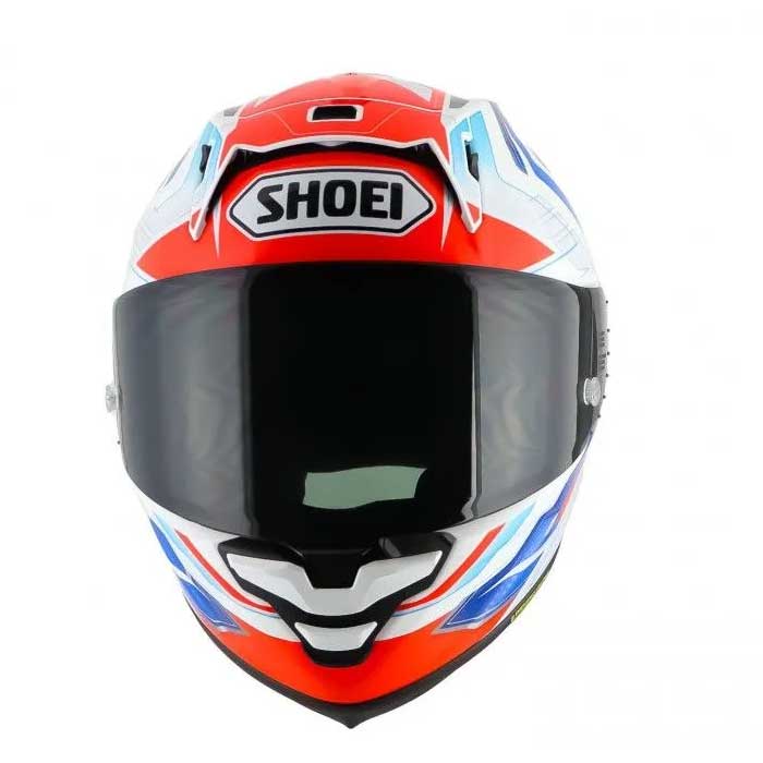 Мотошлем SHOEI X-Spirit PRO ESCALATE, бело-сине-красно-серый, размер L