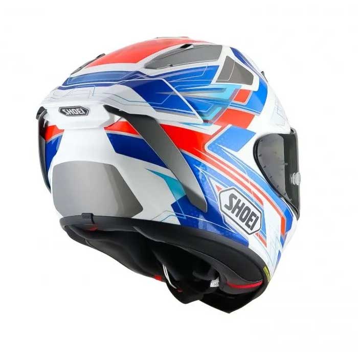 Мотошлем SHOEI X-Spirit PRO ESCALATE, бело-сине-красно-серый, размер L