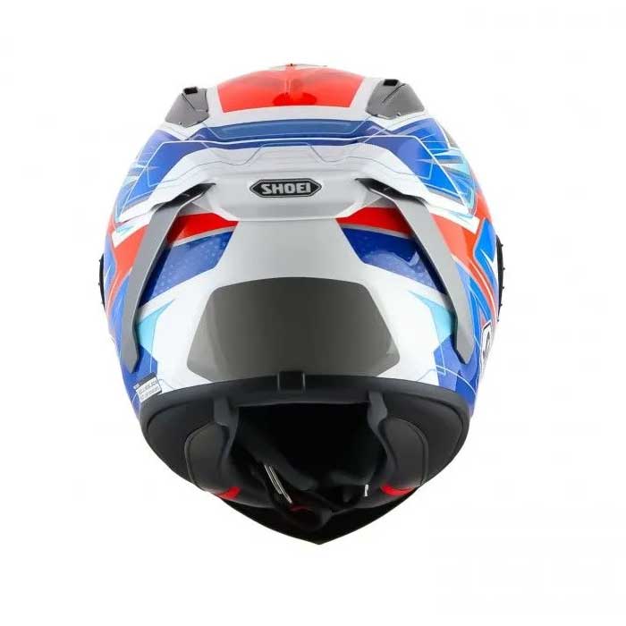 Мотошлем SHOEI X-Spirit PRO ESCALATE, бело-сине-красно-серый, размер L