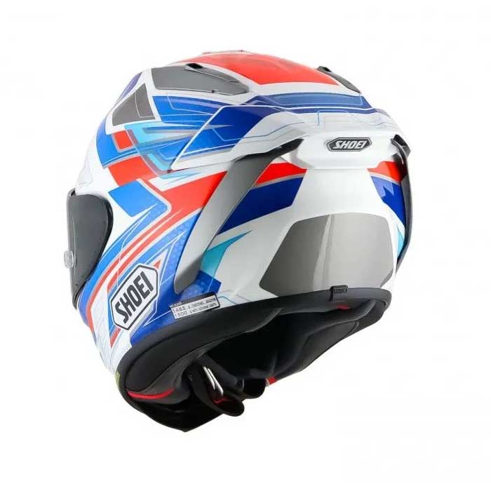 Мотошлем SHOEI X-Spirit PRO ESCALATE, бело-сине-красно-серый, размер L