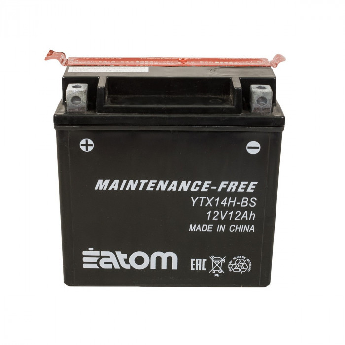 Мото аккумулятор ATOM YTX14H-BS MF