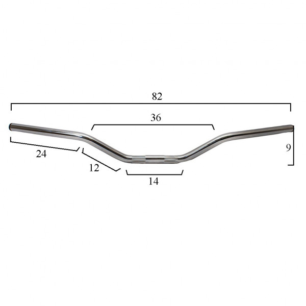 Руль универсальный стальной Universal Street, цвет Хром