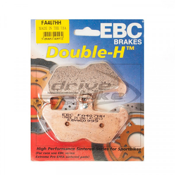 Тормозные колодки FA407HH DOUBLE H Sintered