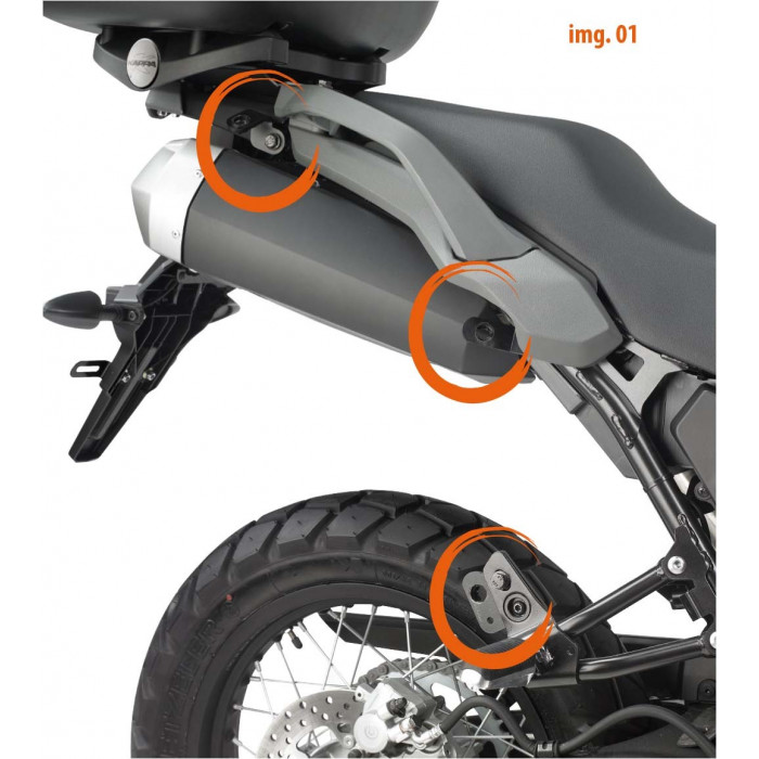 Крепеж боковых кофров KAPPA KLXR691 для BMW K1200R / K1300R (2005-2016), цвет Черный