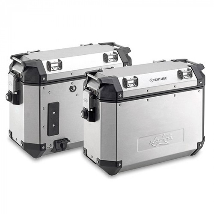 Кофры боковые KAPPA KVE37APACK2 Monokey K-VENTURE 37л (пара) алюминиевые, цвет Серебристый