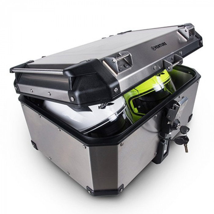Кофр центральный KAPPA KVE58A Monokey K-VENTURE 58 л алюминиевый, цвет Серебристый