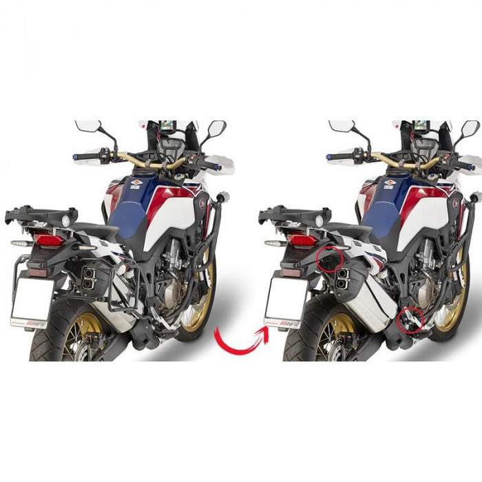 Крепеж боковых кофров KAPPA KLR1144 для HONDA CRF1000L Africa Twin (2016-2017), цвет Черный