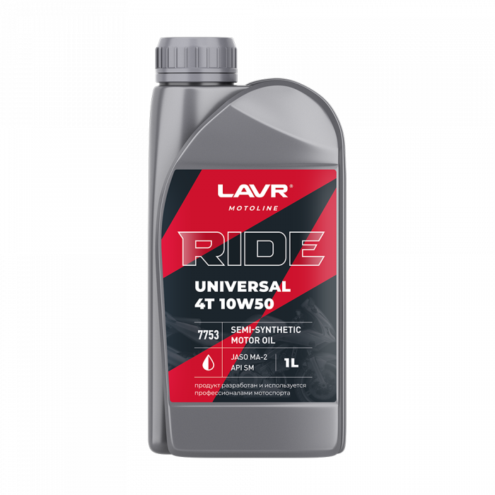 Моторное масло LAVR RIDE UNIVERSAL 4T 10W-50 SM 1л
