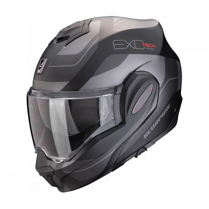 Мотошлем Scorpion EXO EXO-TECH EVO PRO COMMUTA, цвет Черный Матовый/Серебристый, Размер XL