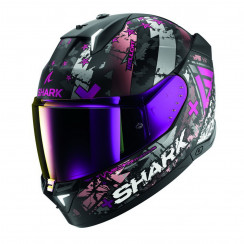 Мотошлем SHARK SKWAL i3 HELLCAT MAT, цвет Черный Матовый/Серебристый/Фиолетовый, Размер M