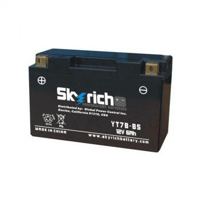 Мото аккумулятор Skyrich YT7B-BS (YT7B-4) 12В 12 А/ч