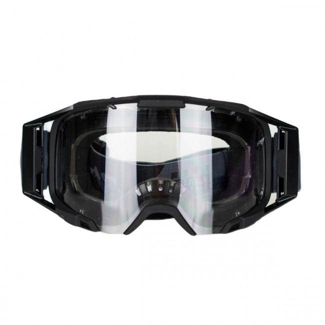 Кроссовые очки (маска) Base, цвет Черный с двойной линзой Черный/Hi-Viz