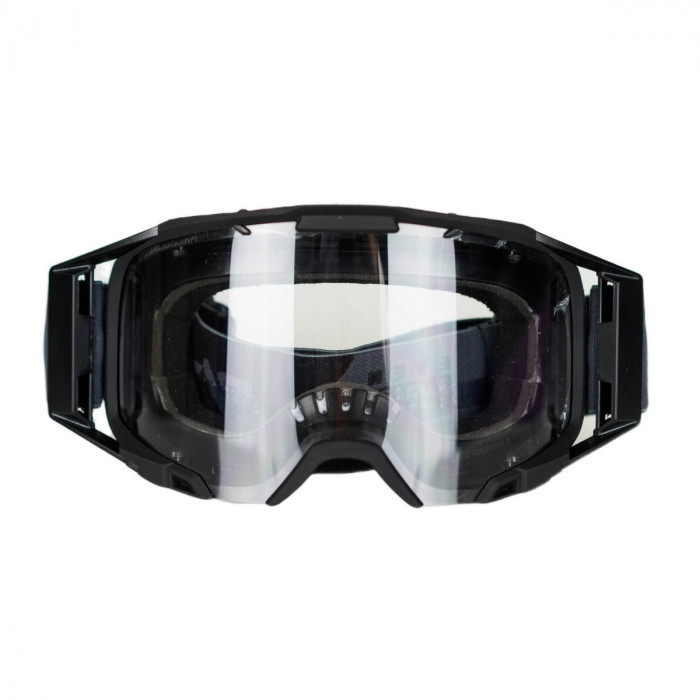 Кроссовые очки (маска) Starks Base, цвет Черный с двойной линзой Черный/Hi-Viz