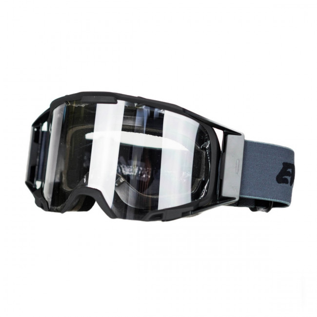 Кроссовые очки (маска) Base, цвет Черный с двойной линзой Черный/Hi-Viz