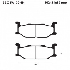 Тормозные колодки полусинтетические EBC FA179V