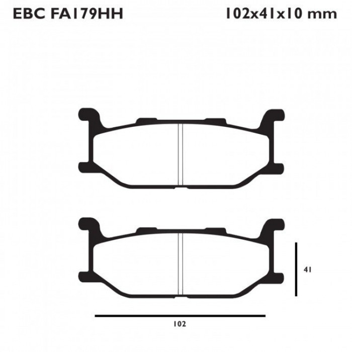 Тормозные колодки полусинтетические EBC FA179V