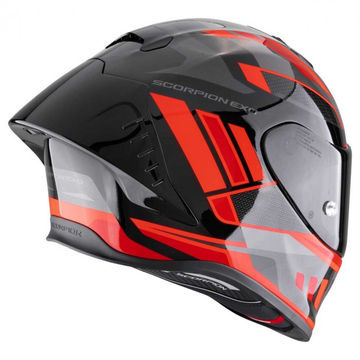 Мотошлем Scorpion EXO EXO-R1 EVO II AIR VITAL, цвет Черный/Серебристый/Красный, Размер S