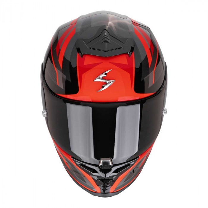 Мотошлем Scorpion EXO EXO-R1 EVO II AIR VITAL, цвет Черный/Серебристый/Красный, Размер S